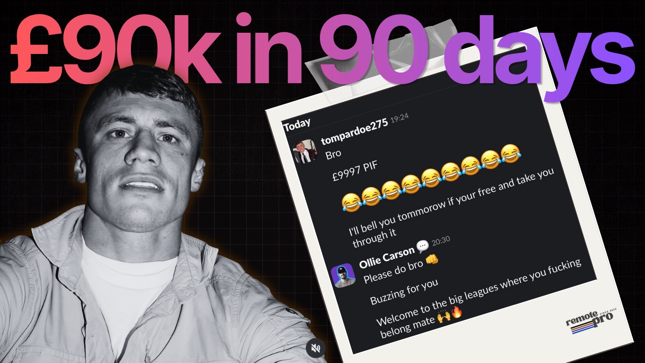 Tom: £90k in 90 days